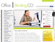 Tablet Screenshot of officebindingequipment.com.au